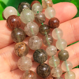 Rutilated Quartzs Crystal Loose Beads for Jewelry Making 6mm 8mm