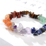 Colorful Tourmaline Bangle Crystal Chip Irregular Gravel Strand Bracelet