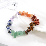 Colorful Tourmaline Bangle Crystal Chip Irregular Gravel Strand Bracelet