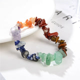 Colorful Tourmaline Bangle Crystal Chip Irregular Gravel Strand Bracelet