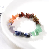 Colorful Tourmaline Bangle Crystal Chip Irregular Gravel Strand Bracelet