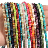 Colorful Turquoises Sea Sediment Round Spacer Beads 2*4 mm