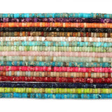 Colorful Turquoises Sea Sediment Round Spacer Beads 2*4 mm