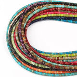 Colorful Turquoises Sea Sediment Round Spacer Beads 2*4 mm