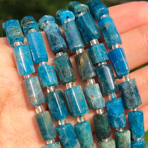 Faceted Apatite Stone Spacer Beads for Jewelry Making