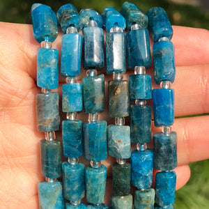 Faceted Apatite Stone Spacer Beads for Jewelry Making