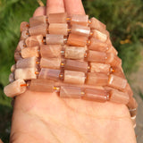 Natural Stone Faceted Sunstone Spacer Beads for DIY Jewelry Making