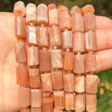 Natural Stone Faceted Sunstone Spacer Beads for DIY Jewelry Making