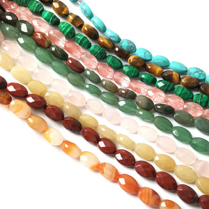 Natural Stone Faceted Agates Crystal Beads for Jewelry Making