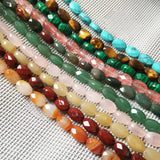 Natural Stone Faceted Agates Crystal Beads for Jewelry Making