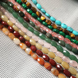 Faceted Agates Crystal Scattered Beads for Jewelry Making