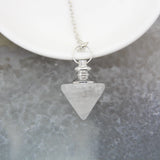 Pink Crystal Quartz Pendulum for Divination and Dowsing