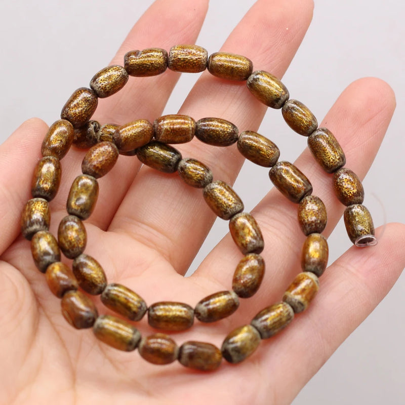Natural Stone Coral Beads Drum Shape Spacer Bead for Jewelry Making