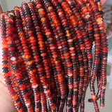 Cornelian Agates 6*3mm Round Wheel Flat Spacer Beads Rondelles Gemstone