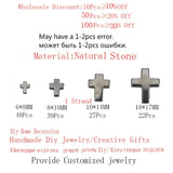 Natural Stone Cross Hematite Spacer Beads for Jewelry Making