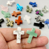 Colorful Gem Cross Beads Charm for DIY Bracelet Necklace