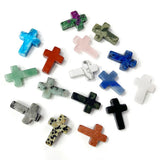 Colorful Gem Cross Beads Charm for DIY Bracelet Necklace