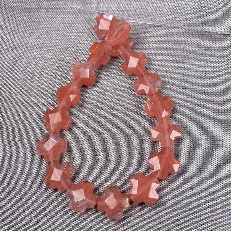 Natural Stone Cross Loose Beads for Jewelry Making DIY