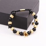Green Tiger Eye Beads Stainless Steel Bracelet Men Jewelry