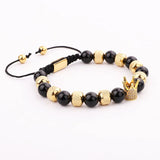 Green Tiger Eye Beads Stainless Steel Bracelet Men Jewelry