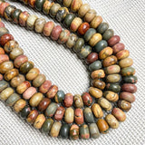 Aagate Rondelle Semi-precious Stones Loose Beads Charms DIY Bracelet Accessories