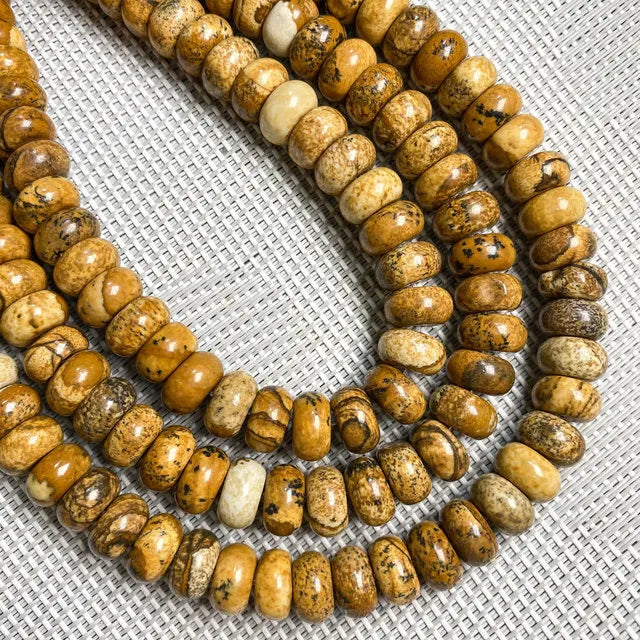 Aagate Rondelle Semi-precious Stones Loose Beads Charms DIY Bracelet Accessories