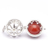 Crystal Agate Pendant Necklace Arabesquitic Lantern Charm