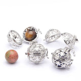 Crystal Agate Pendant Necklace Arabesquitic Lantern Charm