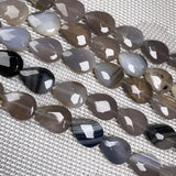 Agate Beads Drop-shaped Tiger Eye Faceted Loose Spacer Beads