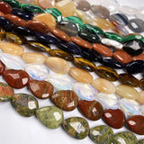 Agate Beads Drop-shaped Tiger Eye Faceted Loose Spacer Beads