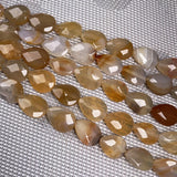 Agate Beads Drop-shaped Tiger Eye Faceted Loose Spacer Beads