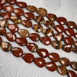 Agate Beads Drop-shaped Tiger Eye Faceted Loose Spacer Beads