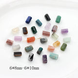 Natural Stone Agate Beads Hexagonal Cylinder 10pcs/lot DIY Jewelry Making