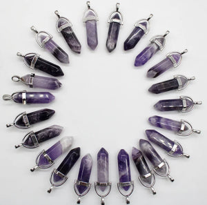 Natural Stone Agates Aventurine Pillar Pendant for Necklaces