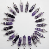 Natural Stone Agates Aventurine Pillar Pendant for Necklaces