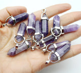 Natural Stone Agates Aventurine Pillar Pendant for Necklaces