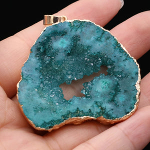 Irregular Agates Pendants Reiki Heal Druzy Charms for Jewelry Making