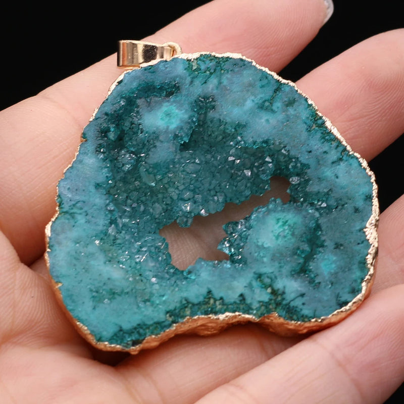 Irregular Agates Pendants Reiki Heal Druzy Charms for Jewelry Making