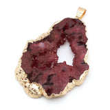 Irregular Agates Pendants Reiki Heal Druzy Charms for Jewelry Making