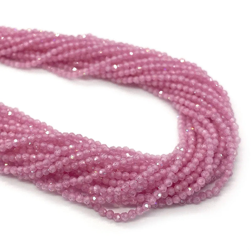 Natural Stone Crystal Beads Faceted Zircon Jewelry DIY