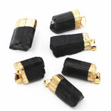 Raw Tourmaline Pendant Necklace Reiki Healing Druzy Jewelry for Women