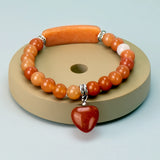 Crystal Bracelets Strand Heart Italian Charm Matching Love Moonstone Jade Summer