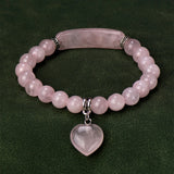 Crystal Bracelets Strand Heart Italian Charm Matching Love Moonstone Jade Summer
