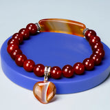 Crystal Bracelets Strand Heart Italian Charm Matching Love Moonstone Jade Summer