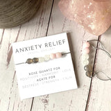Rose Quartz Crystal Charm Bracelet for Women - Yoga Chakra Reiki Jewelry