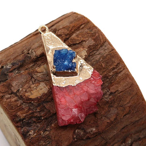 Natural Stone Agate Pendant 20-40mm Crystal Cluster, DIY Jewelry Accessories