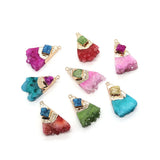 Natural Stone Agate Pendant 20-40mm Crystal Cluster, DIY Jewelry Accessories