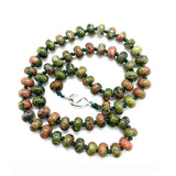 Natural Stone Green Dongling Abacus Beads Agate Necklace Pendant