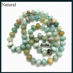 Natural Stone Green Dongling Abacus Beads Agate Necklace Pendant