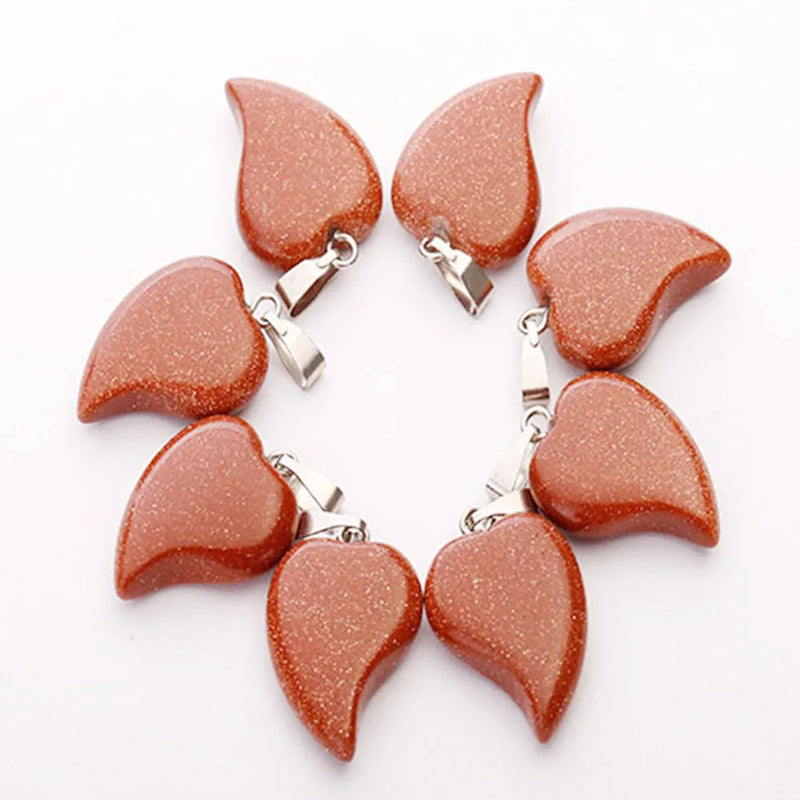 30pcs Mixed Charm Crystal Heart Pendants for Jewelry Making